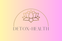 das ist das Logo von Detox-Health in Gelb mit Rosa