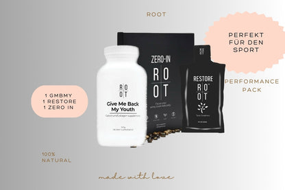 Root Performance pack bestehend aus Give me back my youth, Zero in und Restore