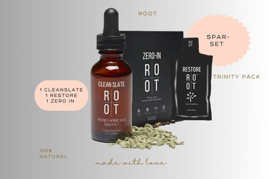 Trinity Pack von Root mit 1 Cleanslate 1 Restore und 1 Zero-in als Inhalt