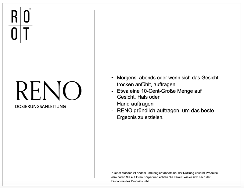 reno dosage